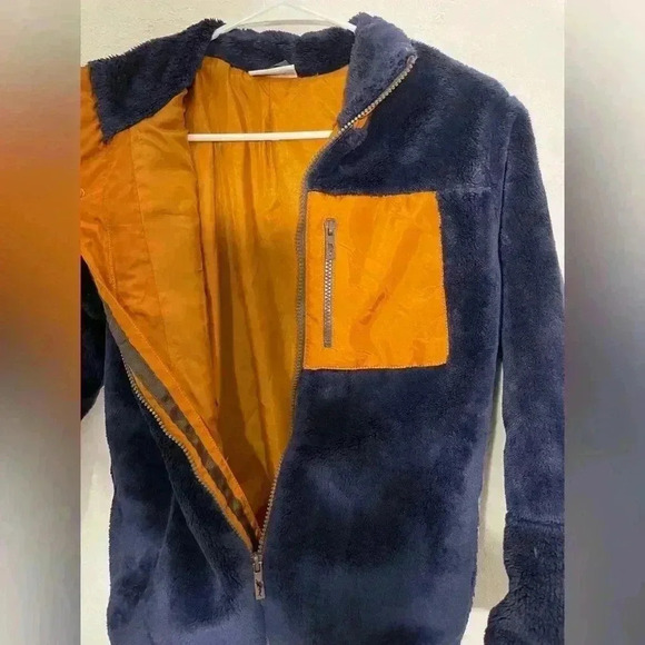 Tommy Bahama Blue and Orange Fleece Zip Up Mock Neck Jacket Boys Size 10 - Picture 9 of 10